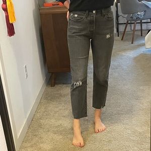 Levi’s high waisted cropped jeans